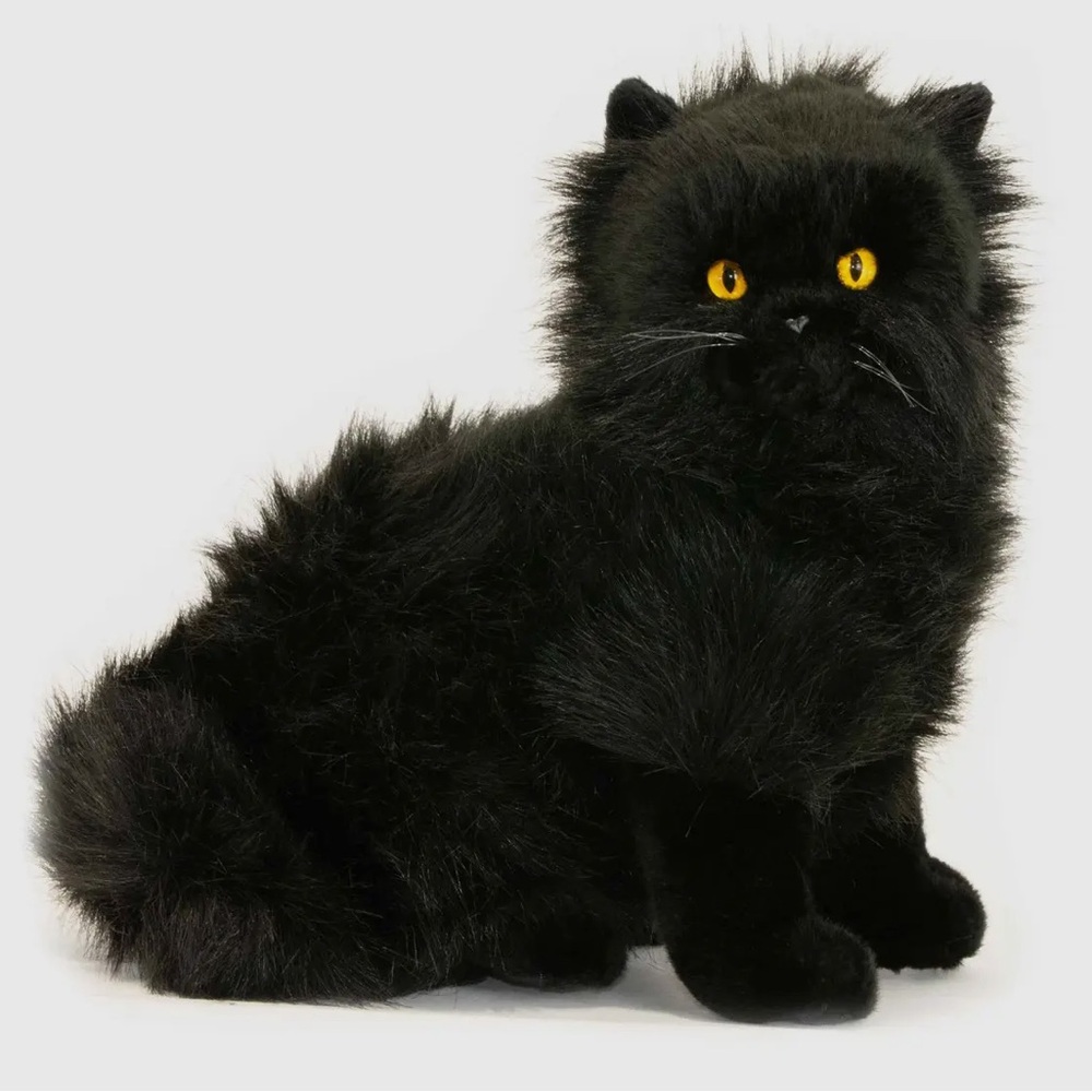 10” Black Plushie Cat